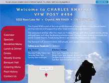 Tablet Screenshot of crystalvfw.com